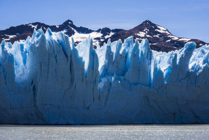 Climate emergency due to global warming and climate change, at Perito Moreno Glacier, Los Glaciares