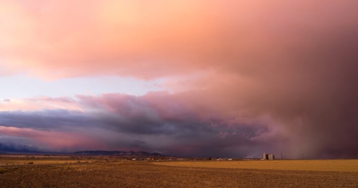 Milford Utah Storm at Sunset Great Basin USA