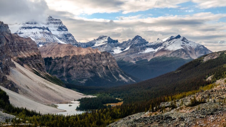 Wild landscape mountain range view, Banff national park, Canada