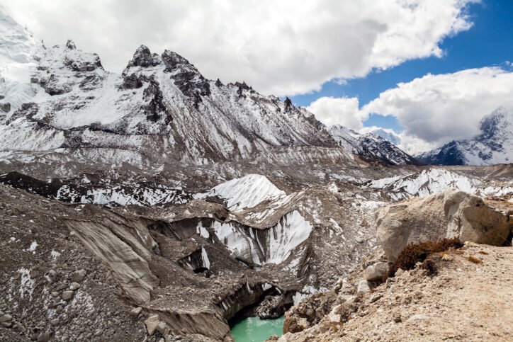 Melting glacier global warming climate change