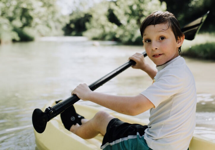 Kayaking with child